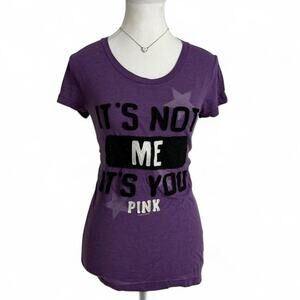 PINK Victorias Secret Vintage 2000s Y2K Baby Tee Full Length Short Sleeve Size M